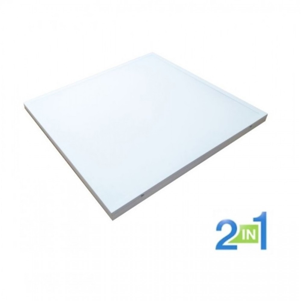 LED панел 2в1 60W 4000K 6000Lm IP20 595x595мм бял за открит и скрит монтаж