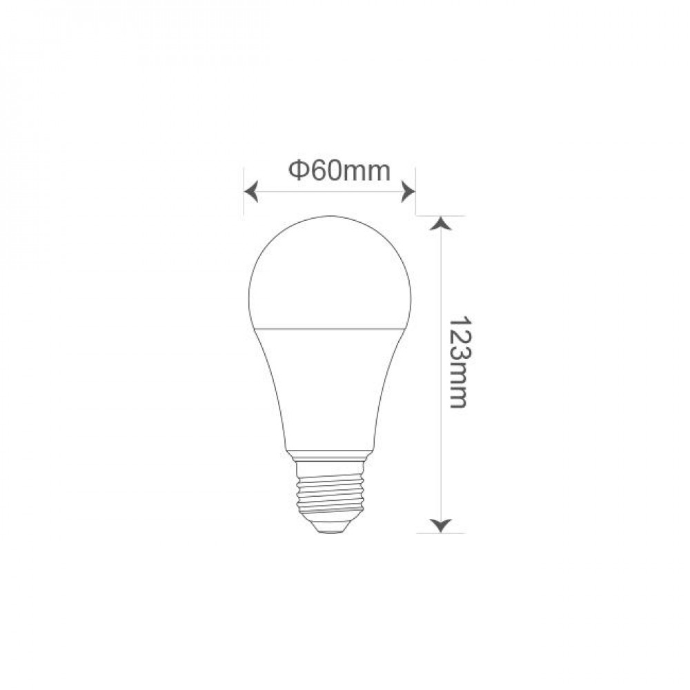 LED крушка с микровълнов сензор E27 11W 1055lm 6500K A60 - Image 2