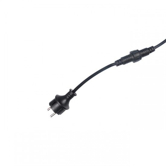 Кабел с фасонки и щепсел тип гирлянд 10м 10xЕ27 IP44 черен - Image 2