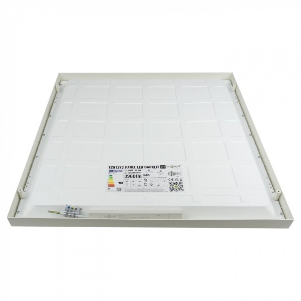 LED панел 2в1 36W 4000K 3960Lm IP20 595x595х30мм бял за открит и скрит монтаж - Image 3