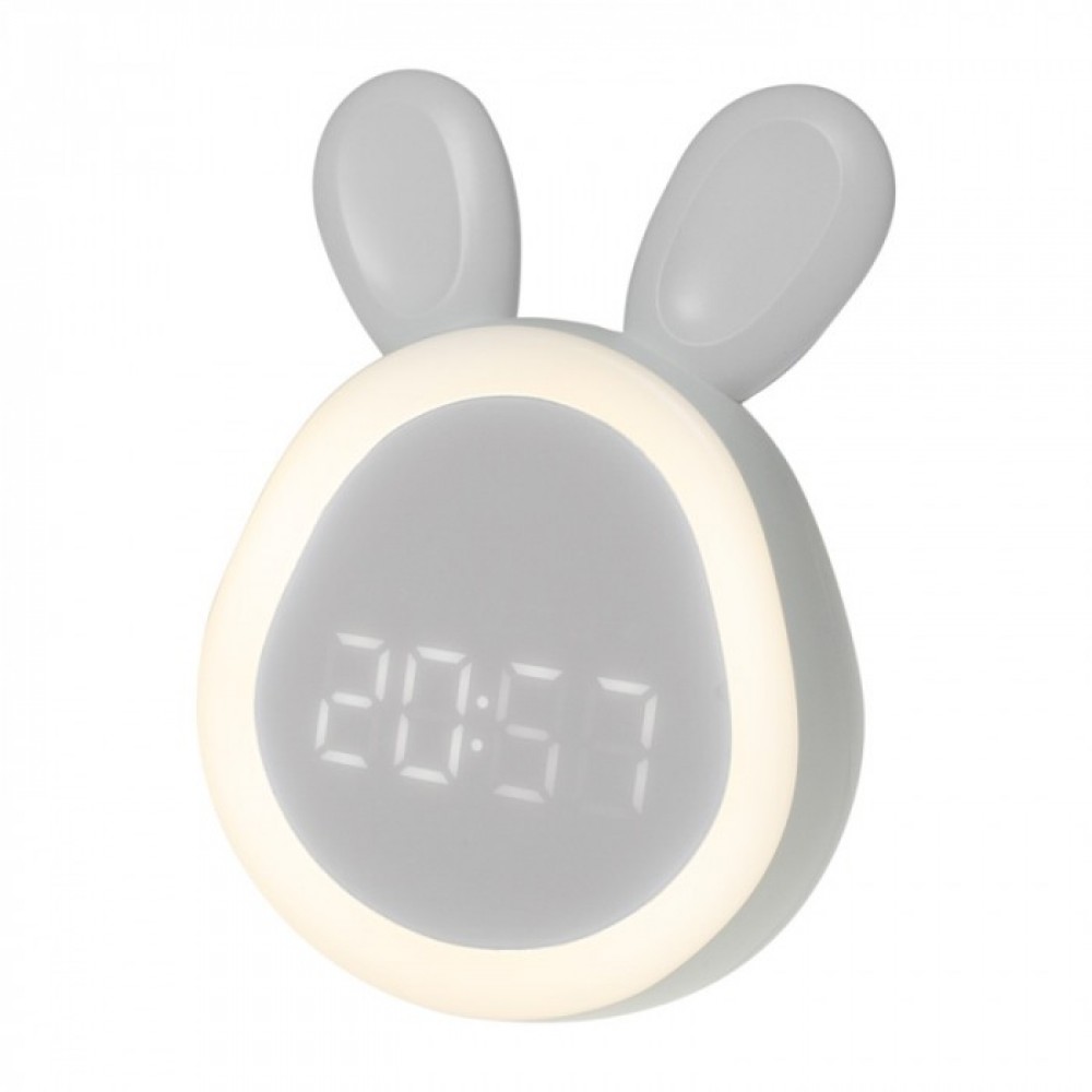 LED детска лампа будилникът зайче MARY'S с часовник и димиране 1,8W 1500mAh бяла - Image 6