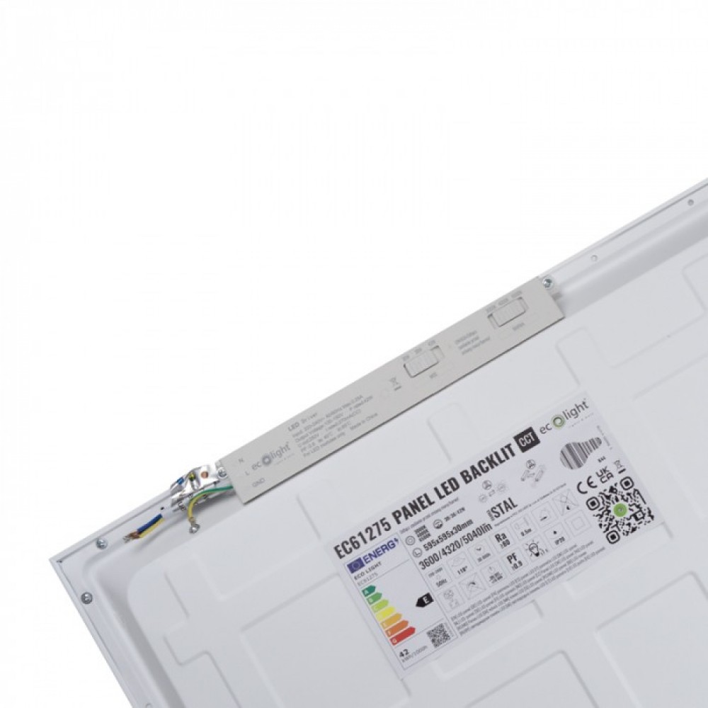 LED панел за вграждане 30/36/42W 120lm/W 3000K/4000K/6500K (CCT) 595x595мм - Image 3