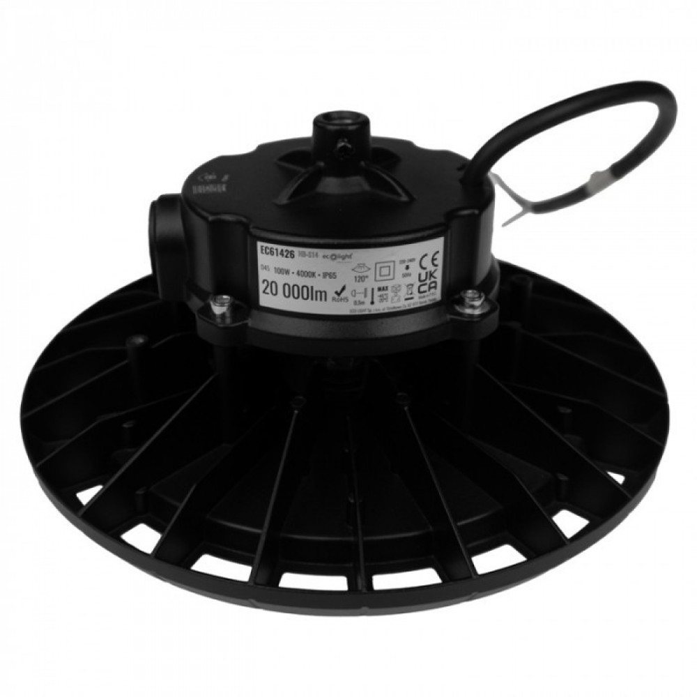 LED промишлен осветител тип камбана 60/80/100W 4000K 200lm/W 20000lm IP65 IK10 Ф250 Premium - Image 4