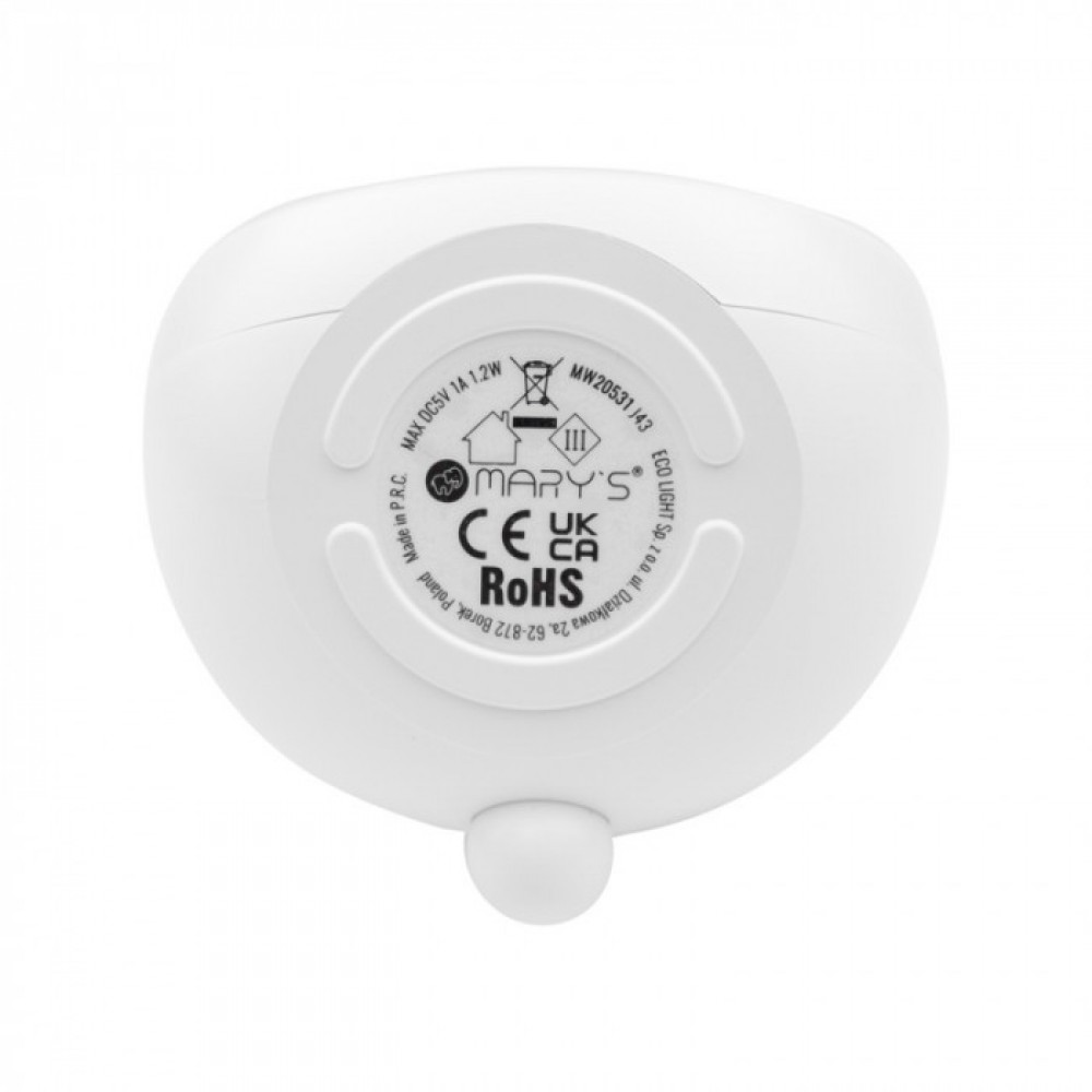 LED детска лампа будилникът зайче MARY'S с часовник и димиране 1,8W 1500mAh бяла - Image 9