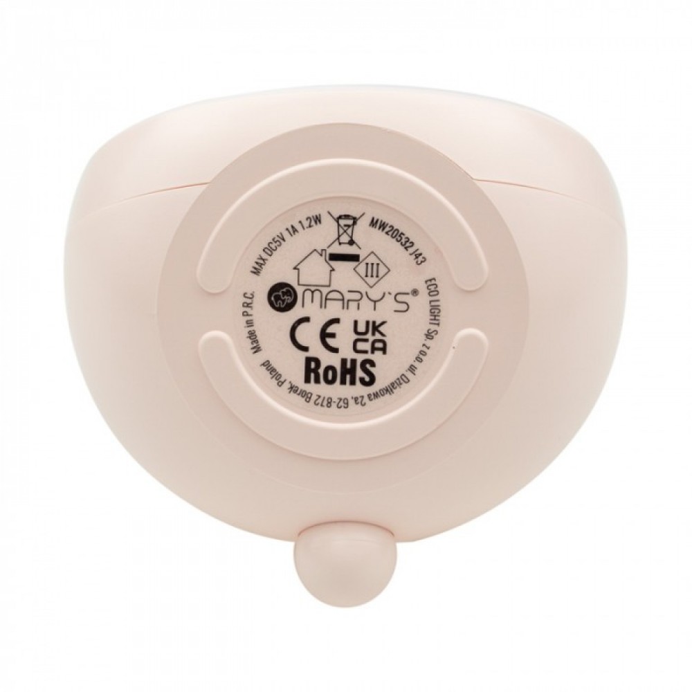LED детска лампа будилникът зайче MARY'S с часовник и димиране 1,8W 1500mAh розова - Image 11