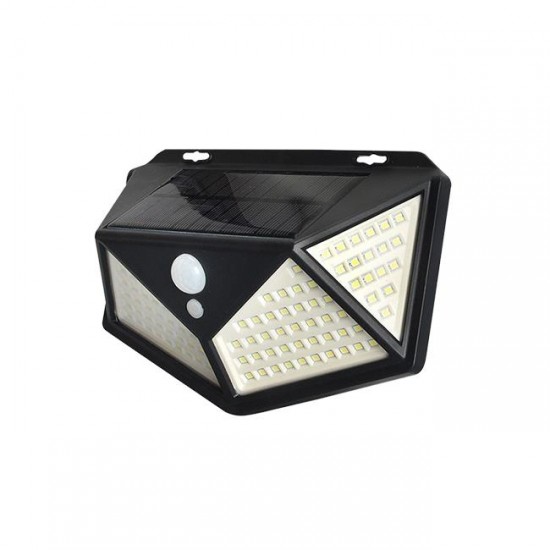 LED соларен аплик 10W 6500K 300lm със сензор IP44 черен - Image 2