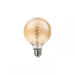 LED винтидж крушка димируема Filament 4W G95 Е27 2200К 250lm amber
