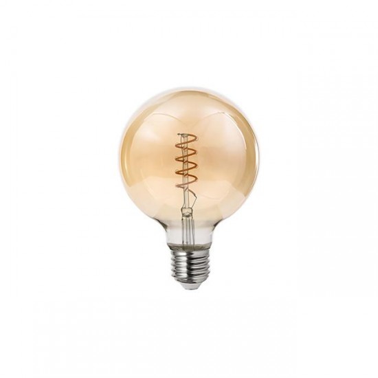 LED винтидж крушка димируема Filament 4W G95 Е27 2200К 250lm amber