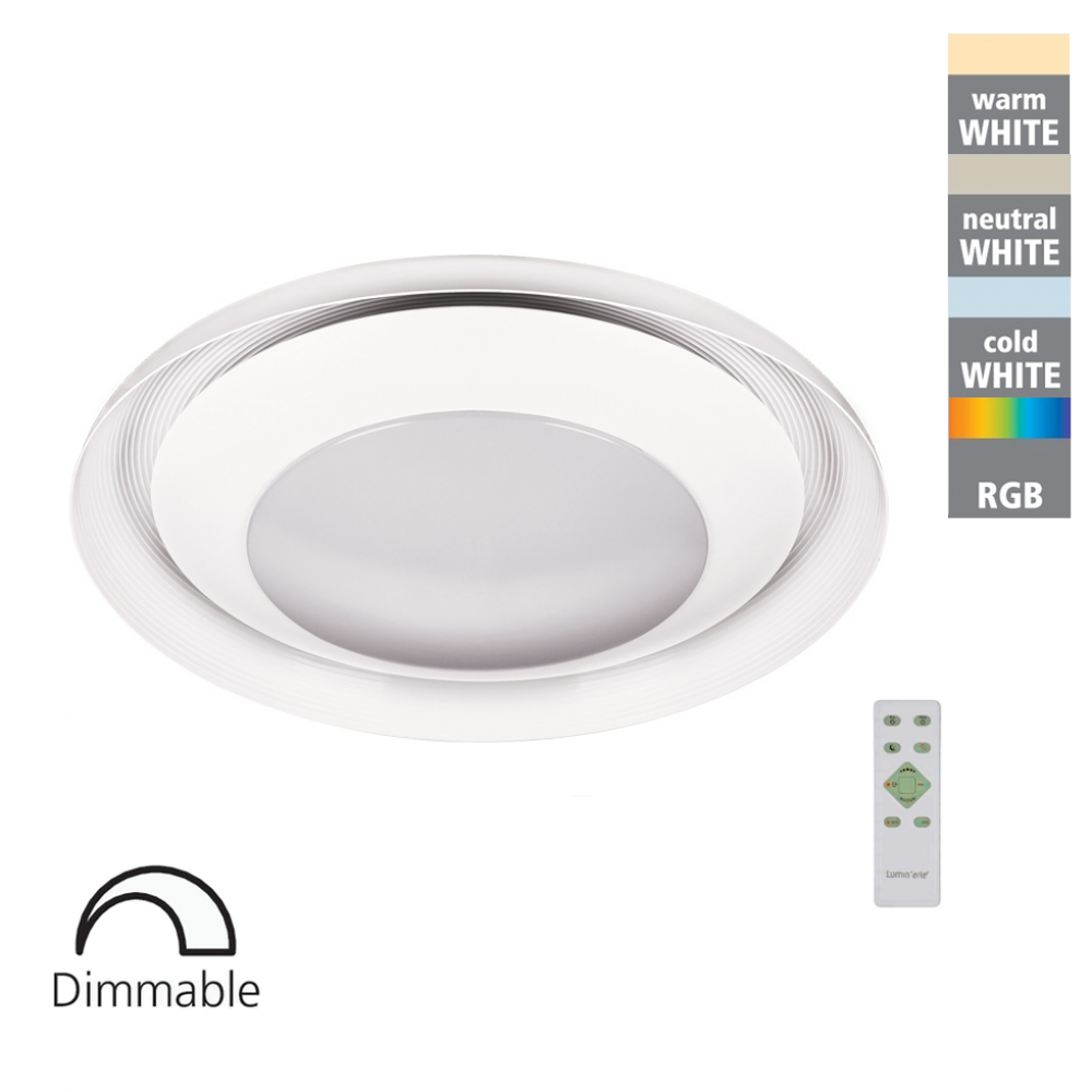 LED плафон с дистанционно ANDROMEDA 80W 3000K-6500K RGB бял Ф76см - Image 7
