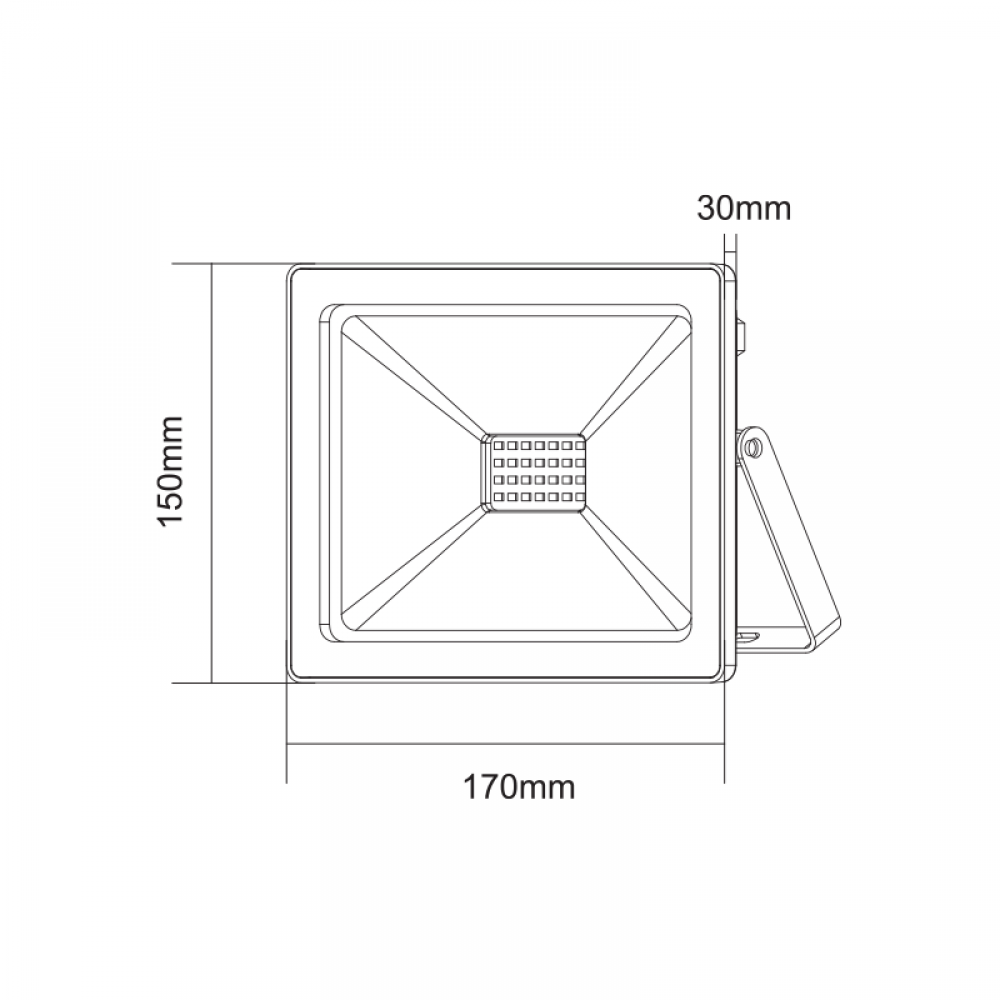 LED прожектор 30W зелена светлина IP66 черен - Image 2