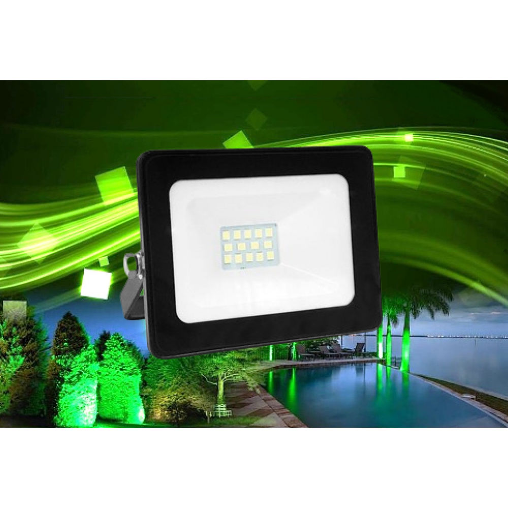 LED прожектор 30W зелена светлина IP66 черен - Image 3