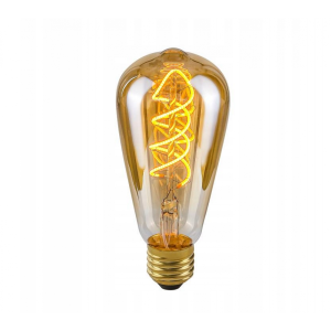 LED винтидж крушка димируема Filament 4W ST64 Е27 2200К 250lm amber