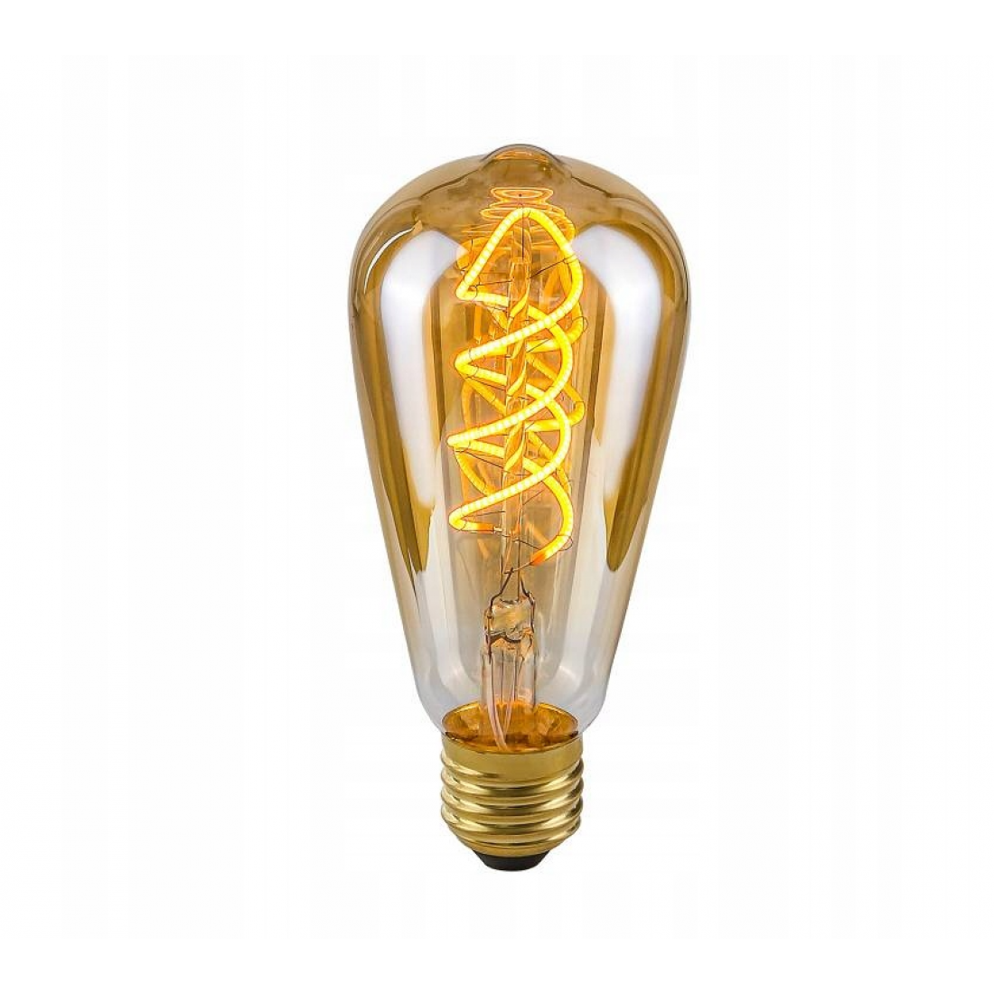 LED винтидж крушка димируема Filament 4W ST64 Е27 2200К 250lm amber