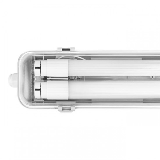 LED влагозащитено осветително тяло корпус за 2xT8 IP65 60см еднострнно захранване - Image 5