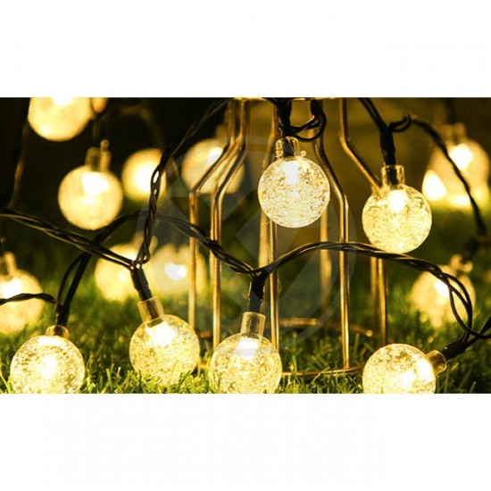 LED соларен гирлянд с 20 бр. крушки балонче 0,72W 3000К IP44 1.2V 600mAh 4,85м. - Image 4