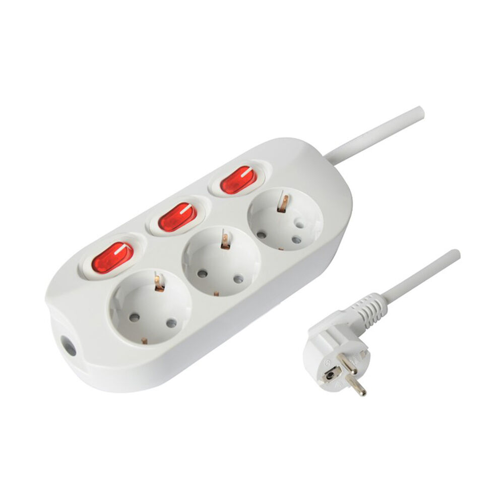 Technik Professional разклонител 3 гнезда 1,5m кабел (1,5mm2) 3 ключ16A