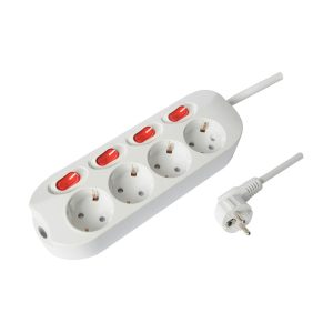 Technik Professional разклонител 4 гнезда 1,5m кабел (1,5mm2) 4 ключ 16A