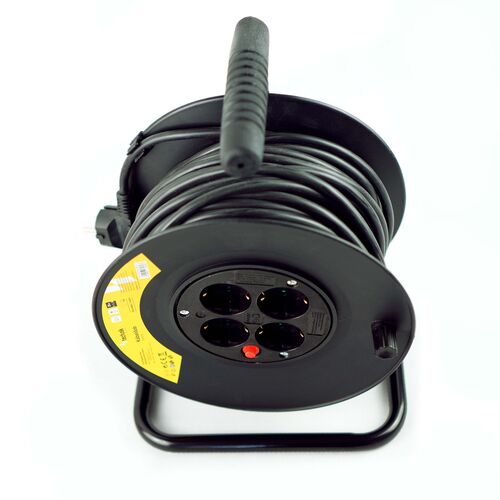Technik Professional макара с кабел 4 x Гнезда 50m 1,5mm2 (Черно) - Image 3