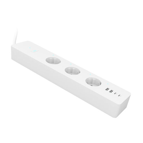 Modee Смарт Разклонител (Tuya Wi-Fi) 3 гнезда 1,5m кабел1,5mm2 меден кабел + USB 16A - Image 2
