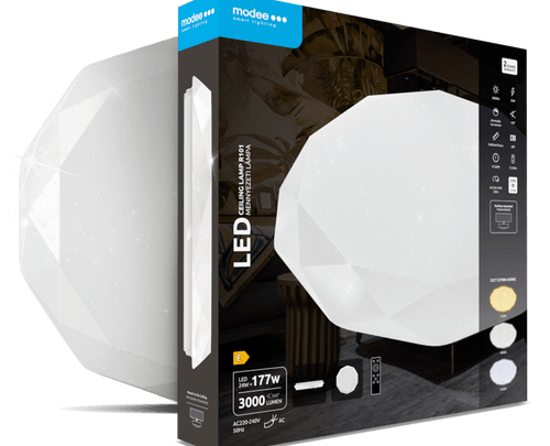 Modee LED Плафон 24W 3CCT D400x70mm + rem. R101 (3000 lm) ERP - осветление за ученическо бюро и детска стая от ElZona