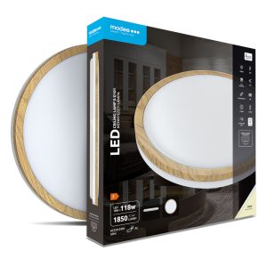 Modee LED Плафон 18W 4000K D336x55mm S-D101 Дървесно (1850 lm) ERP
