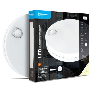 Modee LED Плафон 18W 4000K D300x62mm A-S01 + сензор (1820 lm) ERP - влагозащитено LED осветление от ElZona