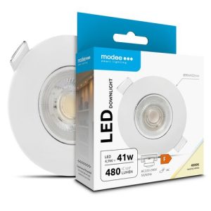 Modee LED Кръгла Луна 4,9W 4000K IP23 D90xH22mm ROT (480 lm) бяла ERP