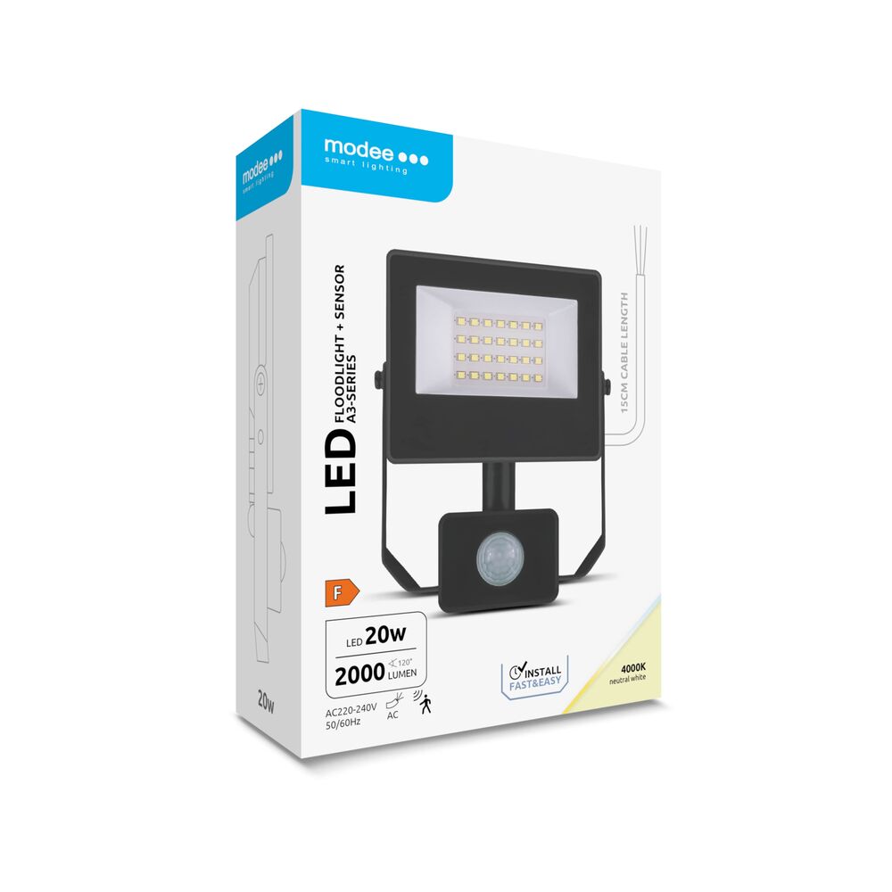 Modee Lighting LED Рефлектор A3-series + Сензор 20W 120° 4000K (2000 lumen) ERP - Image 5