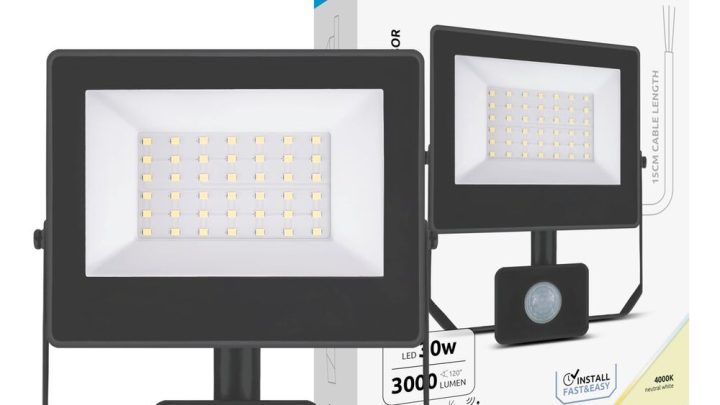 Modee Lighting LED Рефлектор A3-series + Сензор 30W 120° 4000K (3000 lumen) ERP - LED осветление със сензор за вход, коридор или двор от ElZona