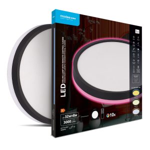 Modee LED Плафон CLB2BK 32+8W 3CCT+RGB D400mm +rem (3000 lm) ERP