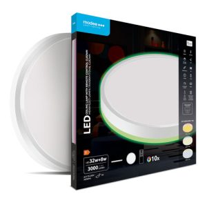 Modee LED Плафон CLB2WH 32+8W 3CCT+RGB D400mm +rem (3000 lm) ERP