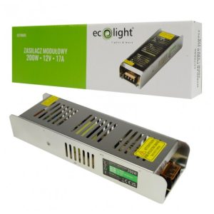 LED захранване 200W 12V 17A IP20 SLIM 224x69x40