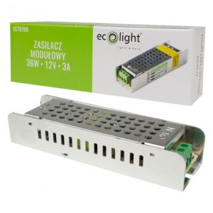 LED захранване 36W 12V 3A IP20 SLIM 103x30x21