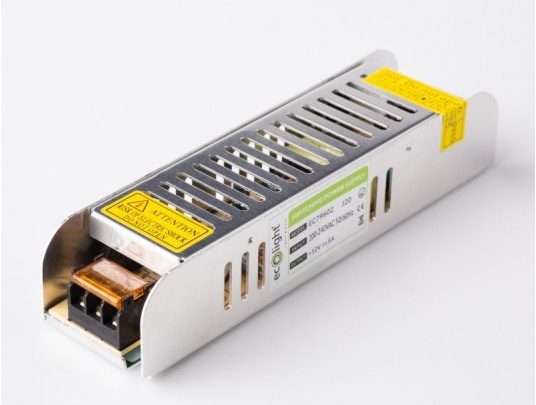LED захранване 60W 12V 5A IP20 SLIM 160x40x32 - LED захранване 12V от ElZona