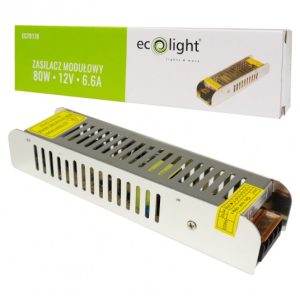 LED захранване 80W 12V 6.6A IP20 SLIM 188x46x35