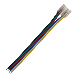 Конектор за COB RGB+CCT LED лента (12mm) със захранващ кабел 10см
