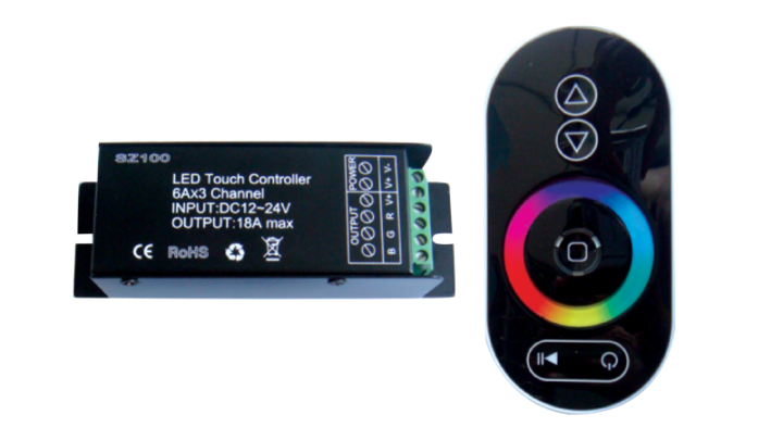 SZ100-TOUCH RGB LED Контролер (RF Touch дистанционно) - RGB LED контролер и управление от ElZona