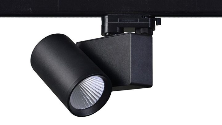 LED релсов прожектор 230V, черен, 20 W, 3000K, 2000 lm - LED релсов прожектор 230V за кухня, магазин, витрина или работна зона от ElZona