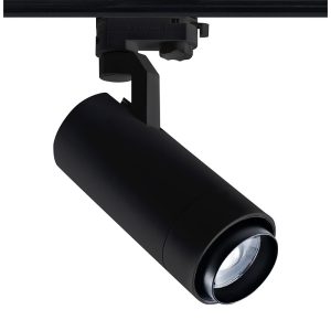 LED релсов прожектор 230V, черен, 25 W, 3000K, 3000 lm