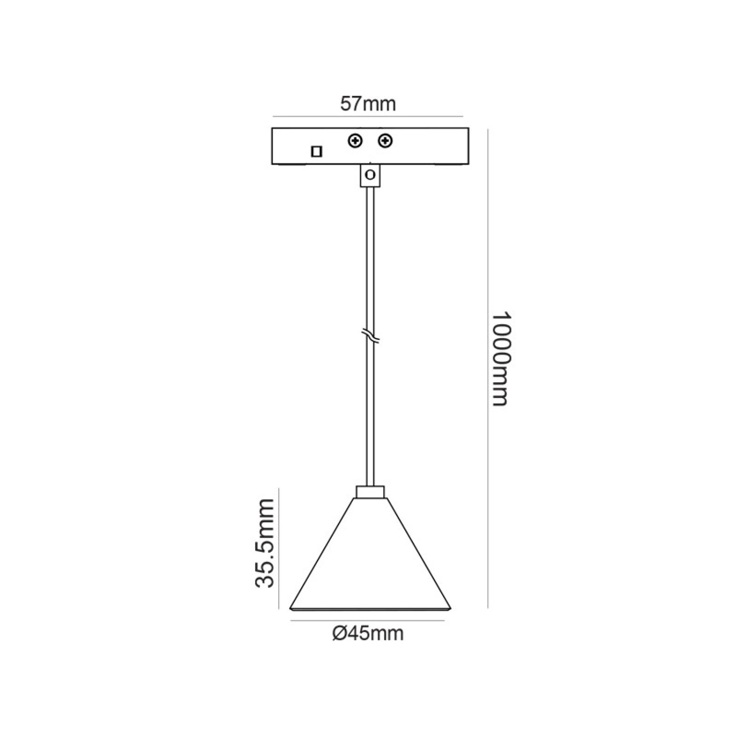LED релсов прожектор 24V, черен, 2 W, 4000K, 170 lm