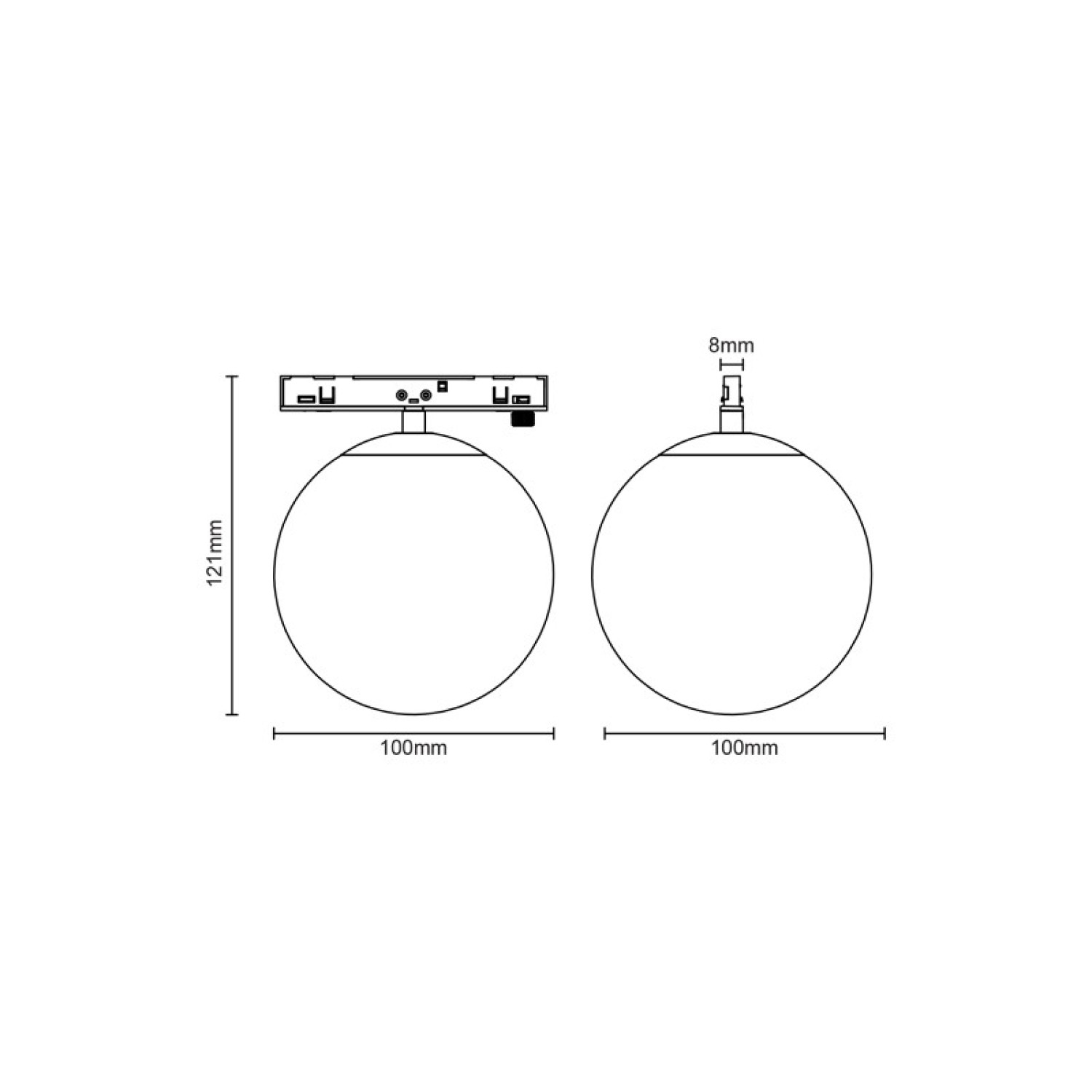 LED релсов прожектор 24V, черен, 7 W, 4000K, 670 lm